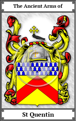 St Quentin Family Crest Download (JPG)  Book Plated - 150 DPI